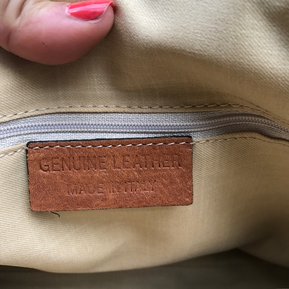 Italian leather tan oversized bag new Studiomoda - Picture 8 of 10